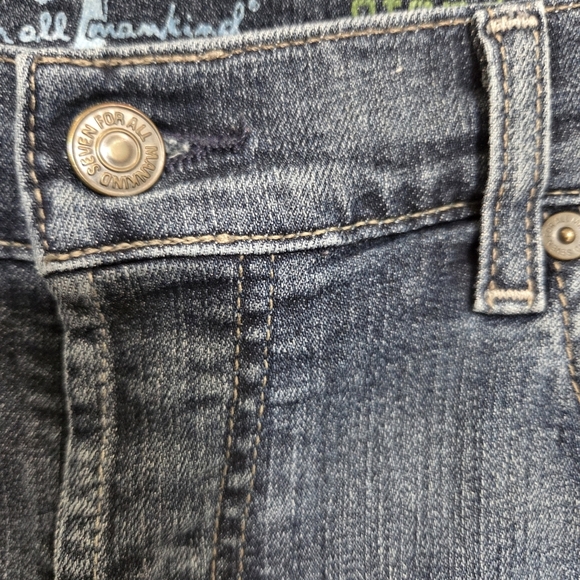 7 For All Mankind Mens Standard Fit Chevron Pocket Button Fly Jeans Size 32 - Picture 4 of 8